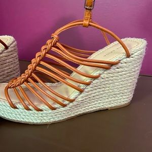 Via Spiga Strappy Wedge Sandals - size9